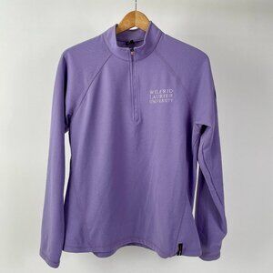 Women's Wilfrid Laurier University Lightweight Quarter Zip Sweater, Size L